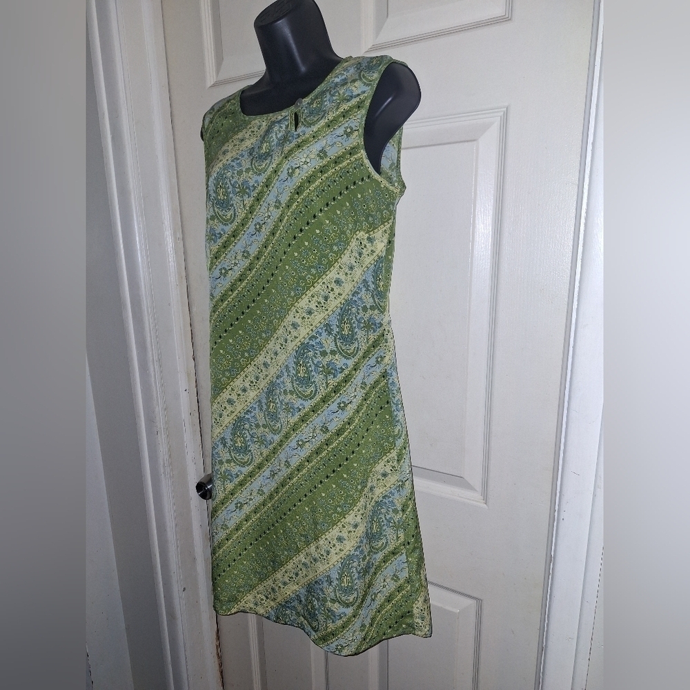 Mosaic Muumuu Floral Dress Size 10 - image 3